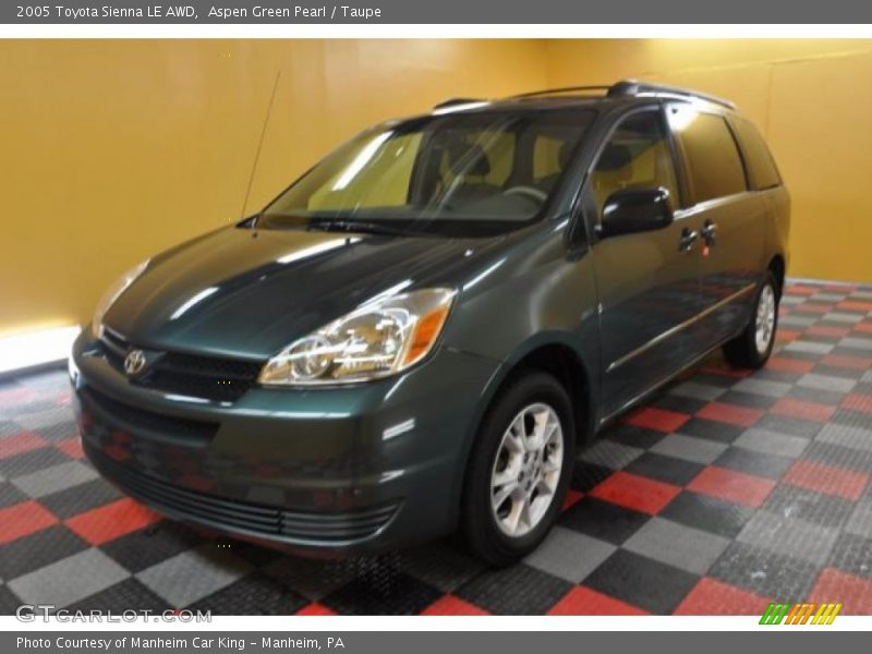 Aspen Green Pearl / Taupe 2005 Toyota Sienna LE AWD