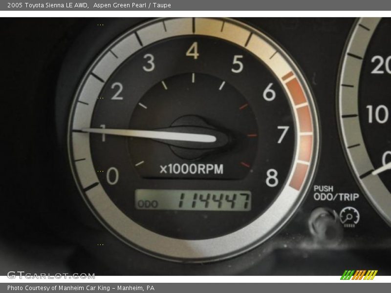 Aspen Green Pearl / Taupe 2005 Toyota Sienna LE AWD