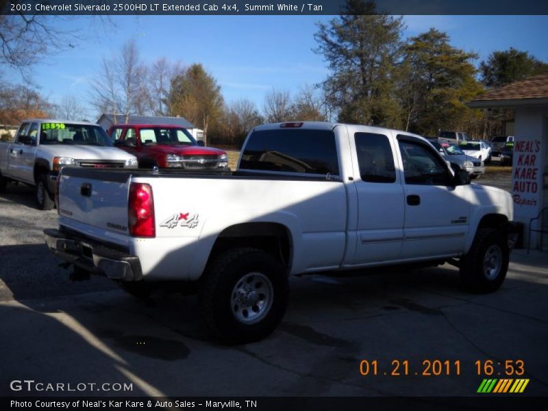 Summit White / Tan 2003 Chevrolet Silverado 2500HD LT Extended Cab 4x4