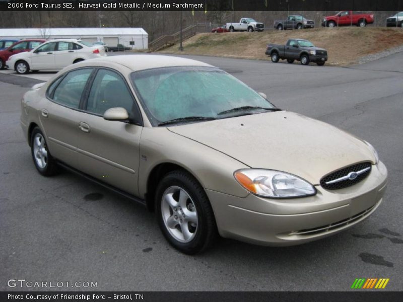 Harvest Gold Metallic / Medium Parchment 2000 Ford Taurus SES