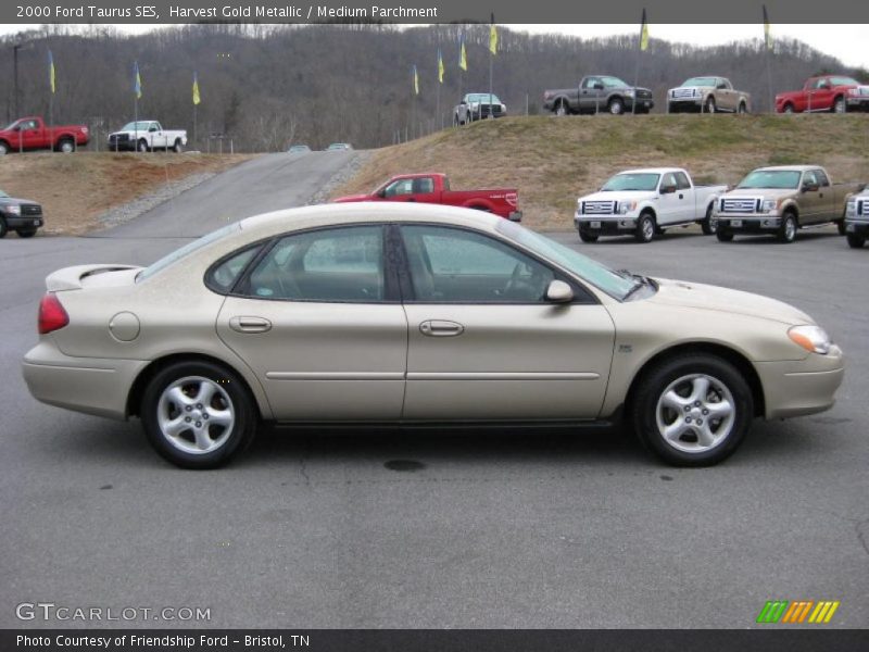 Harvest Gold Metallic / Medium Parchment 2000 Ford Taurus SES