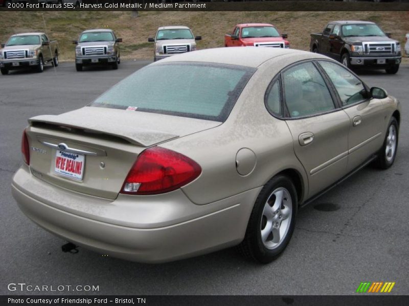 Harvest Gold Metallic / Medium Parchment 2000 Ford Taurus SES