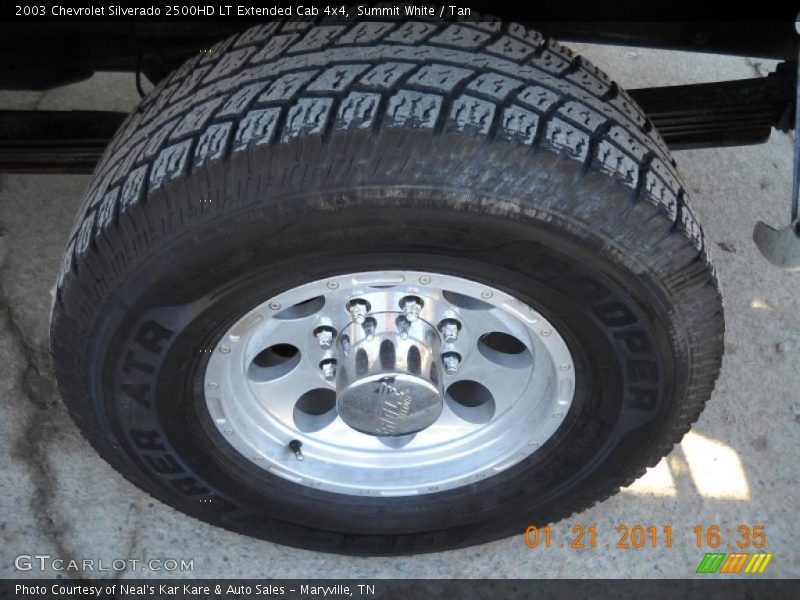 Summit White / Tan 2003 Chevrolet Silverado 2500HD LT Extended Cab 4x4