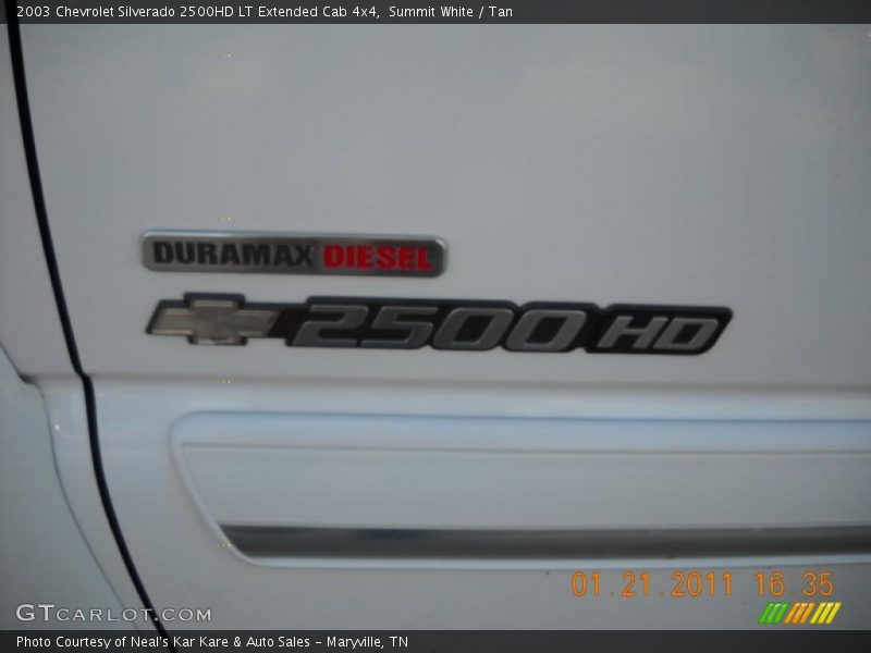 Summit White / Tan 2003 Chevrolet Silverado 2500HD LT Extended Cab 4x4