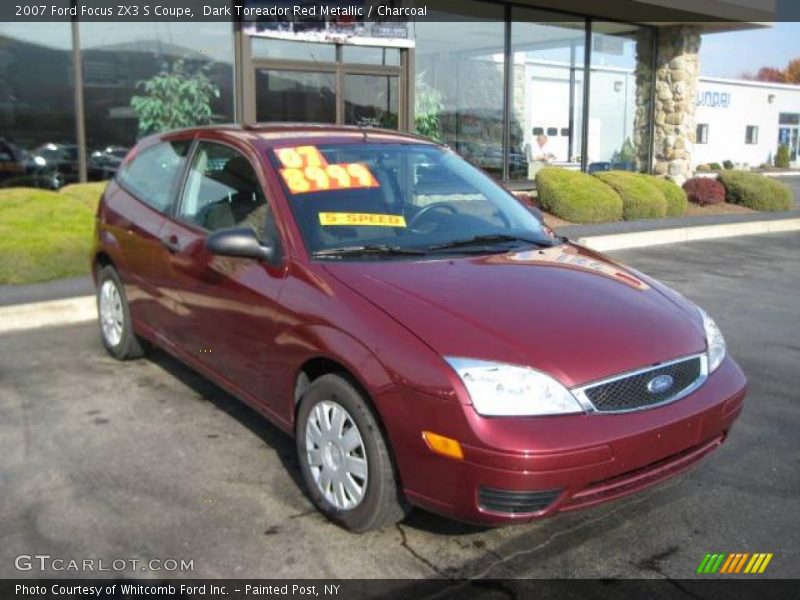 Dark Toreador Red Metallic / Charcoal 2007 Ford Focus ZX3 S Coupe