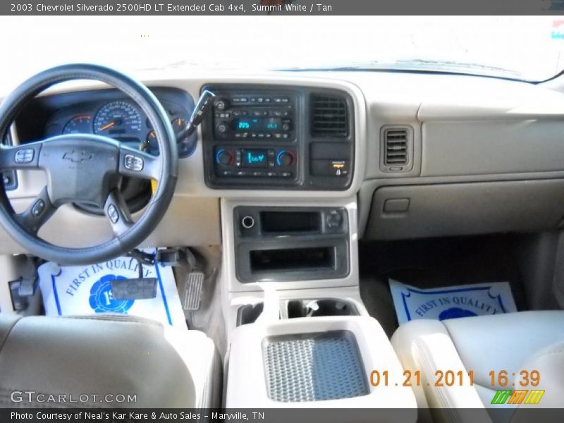 Summit White / Tan 2003 Chevrolet Silverado 2500HD LT Extended Cab 4x4
