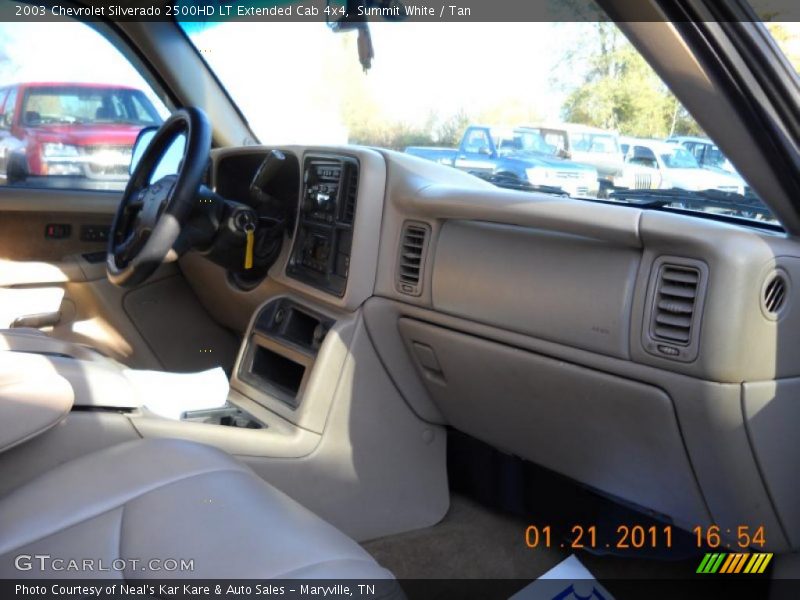 Summit White / Tan 2003 Chevrolet Silverado 2500HD LT Extended Cab 4x4