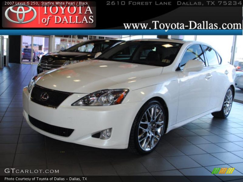 Starfire White Pearl / Black 2007 Lexus IS 250