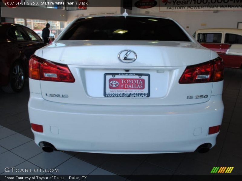 Starfire White Pearl / Black 2007 Lexus IS 250