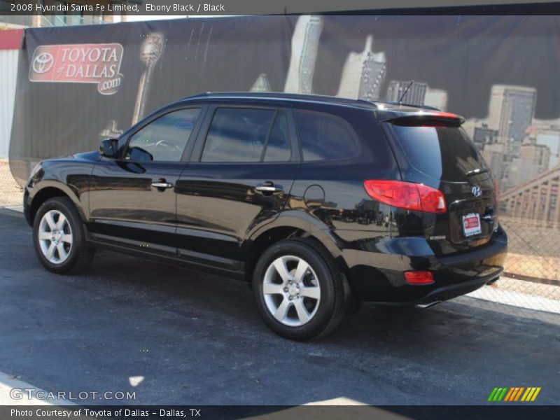 Ebony Black / Black 2008 Hyundai Santa Fe Limited