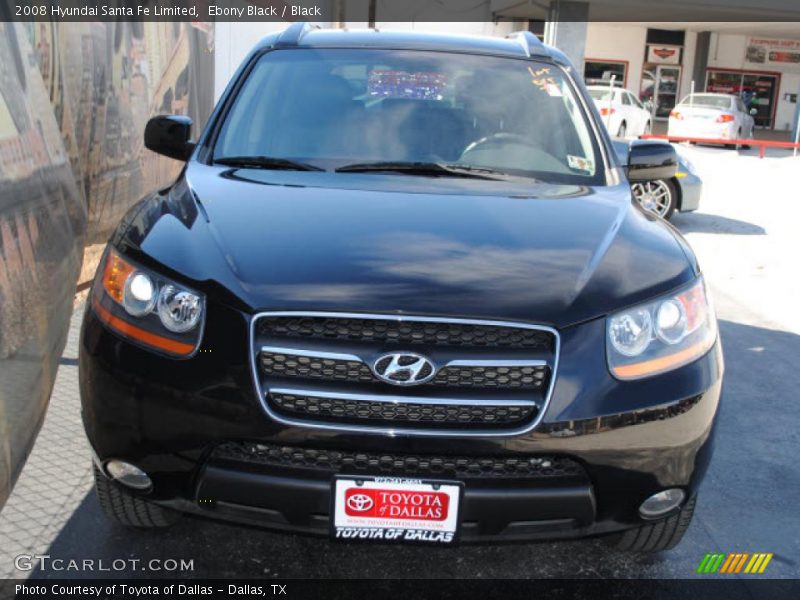 Ebony Black / Black 2008 Hyundai Santa Fe Limited
