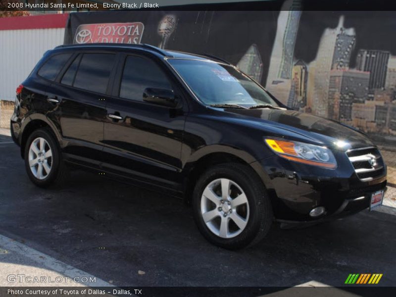 Ebony Black / Black 2008 Hyundai Santa Fe Limited