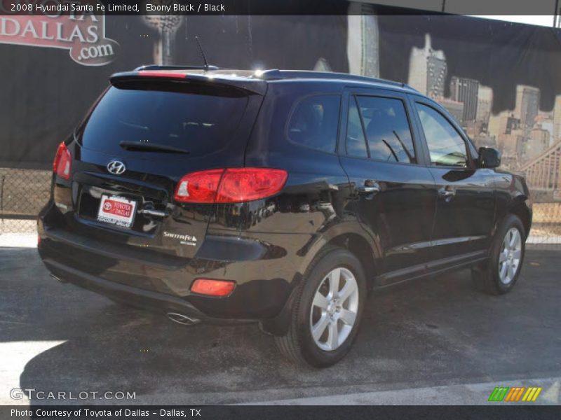 Ebony Black / Black 2008 Hyundai Santa Fe Limited