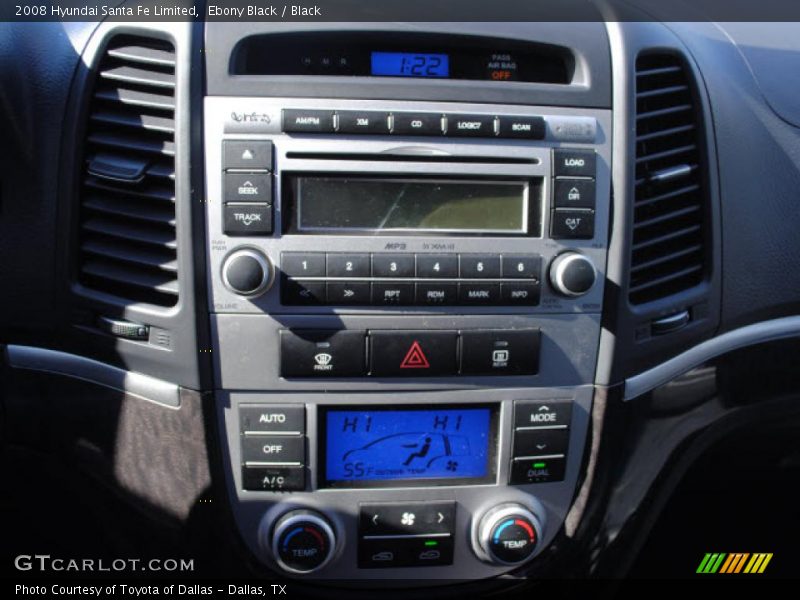 Ebony Black / Black 2008 Hyundai Santa Fe Limited