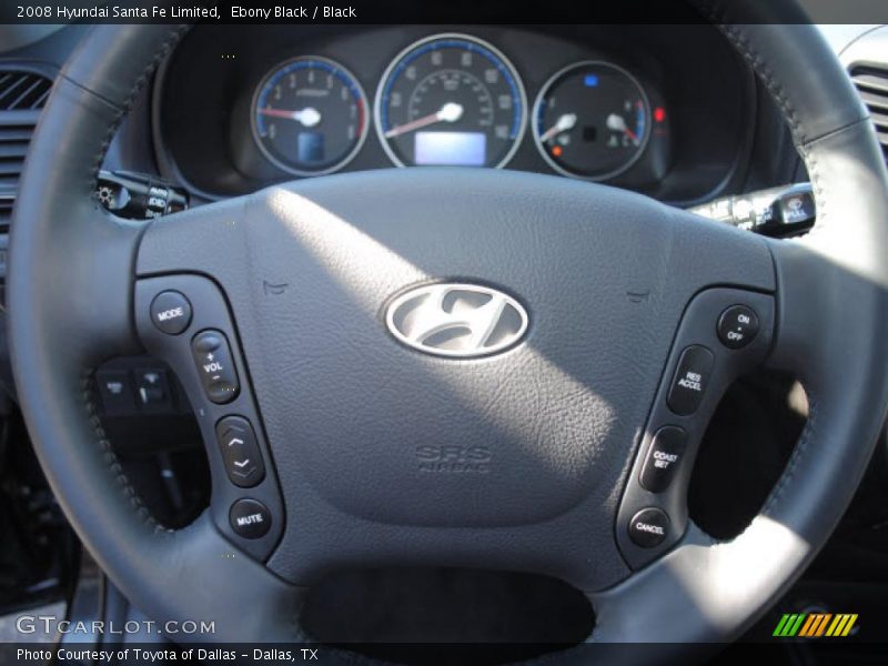 Ebony Black / Black 2008 Hyundai Santa Fe Limited