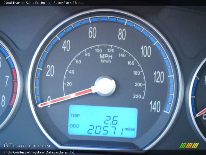 Ebony Black / Black 2008 Hyundai Santa Fe Limited