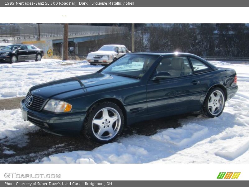 Dark Turquoise Metallic / Shell 1999 Mercedes-Benz SL 500 Roadster