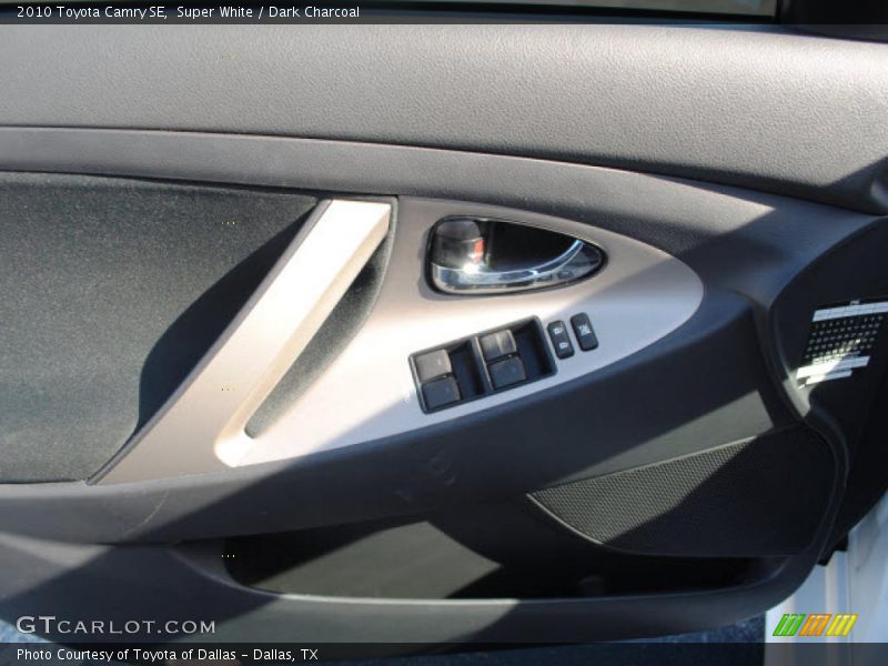 Super White / Dark Charcoal 2010 Toyota Camry SE