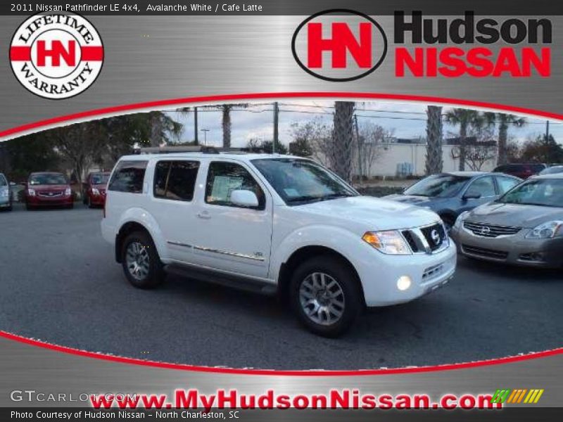 Avalanche White / Cafe Latte 2011 Nissan Pathfinder LE 4x4