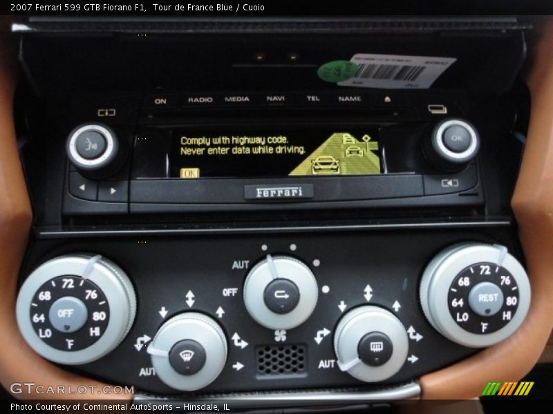 Controls of 2007 599 GTB Fiorano F1