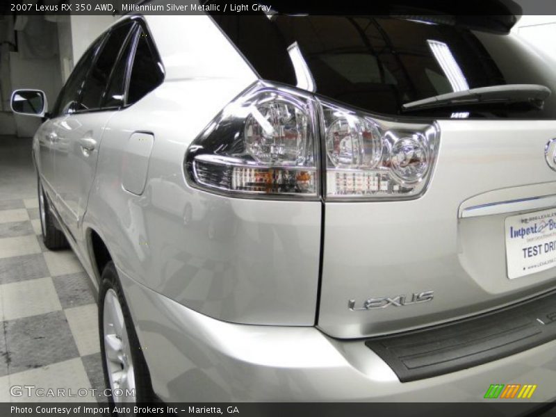 Millennium Silver Metallic / Light Gray 2007 Lexus RX 350 AWD