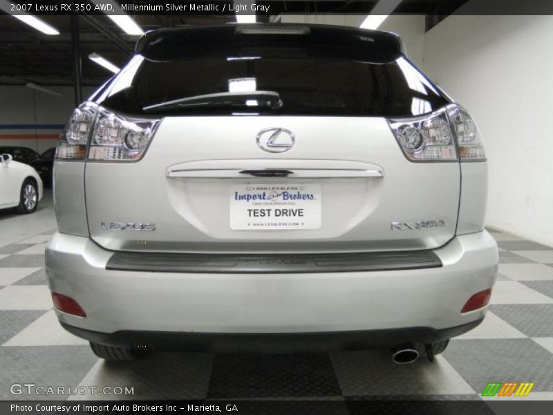 Millennium Silver Metallic / Light Gray 2007 Lexus RX 350 AWD