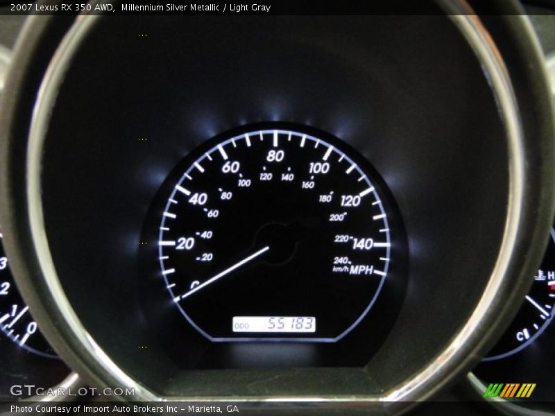 Millennium Silver Metallic / Light Gray 2007 Lexus RX 350 AWD
