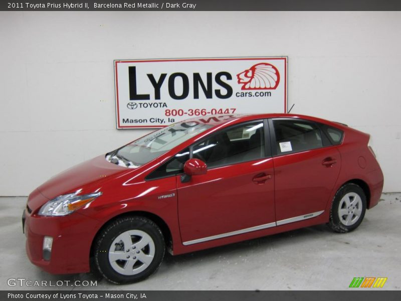 Barcelona Red Metallic / Dark Gray 2011 Toyota Prius Hybrid II