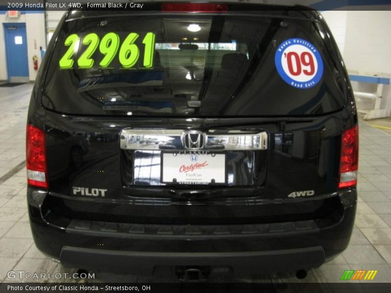 Formal Black / Gray 2009 Honda Pilot LX 4WD