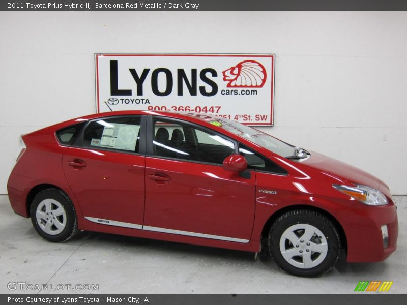 Barcelona Red Metallic / Dark Gray 2011 Toyota Prius Hybrid II