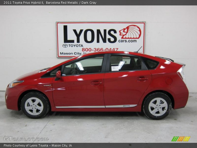 Barcelona Red Metallic / Dark Gray 2011 Toyota Prius Hybrid II