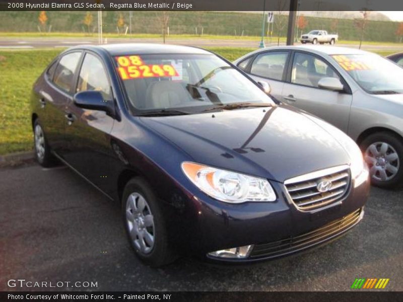 Regatta Blue Metallic / Beige 2008 Hyundai Elantra GLS Sedan