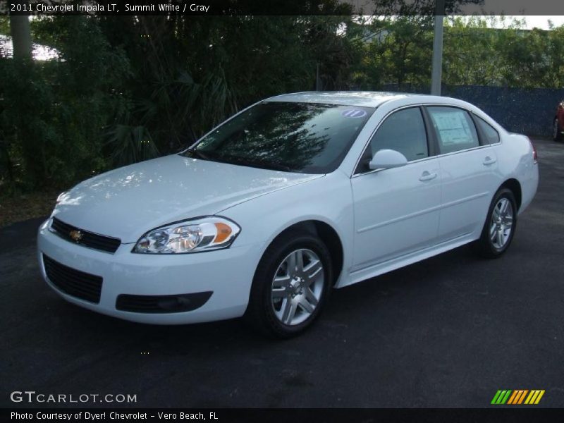 Summit White / Gray 2011 Chevrolet Impala LT