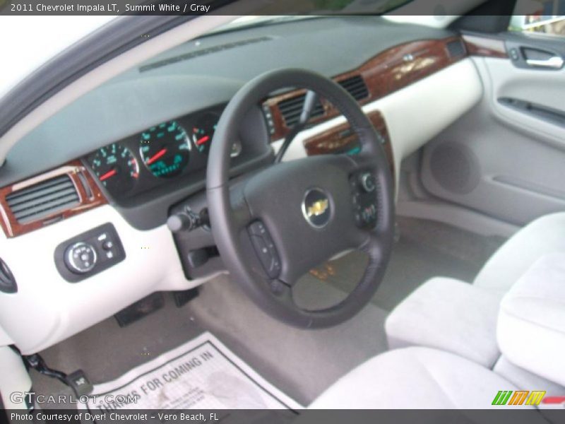 Summit White / Gray 2011 Chevrolet Impala LT