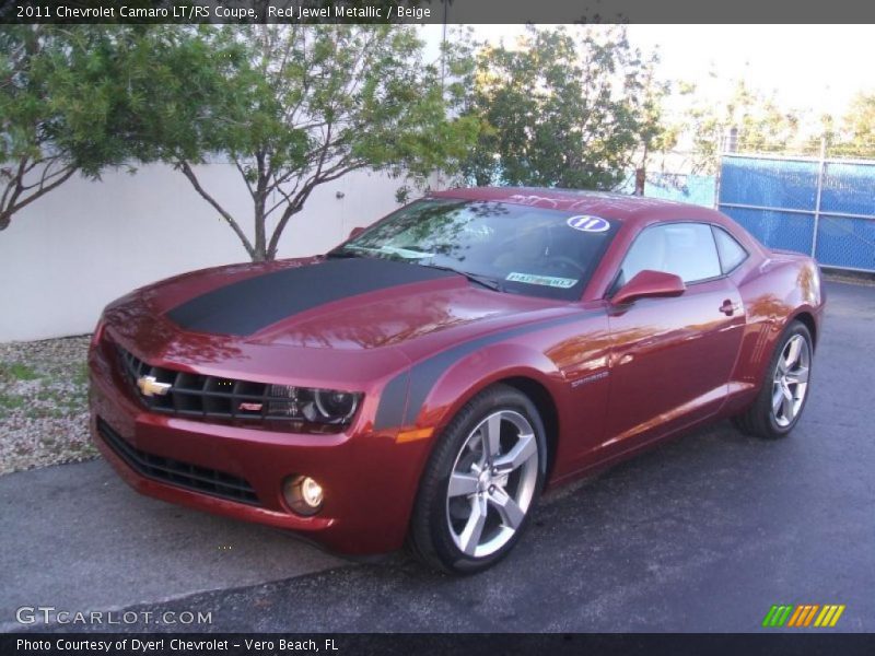 Red Jewel Metallic / Beige 2011 Chevrolet Camaro LT/RS Coupe