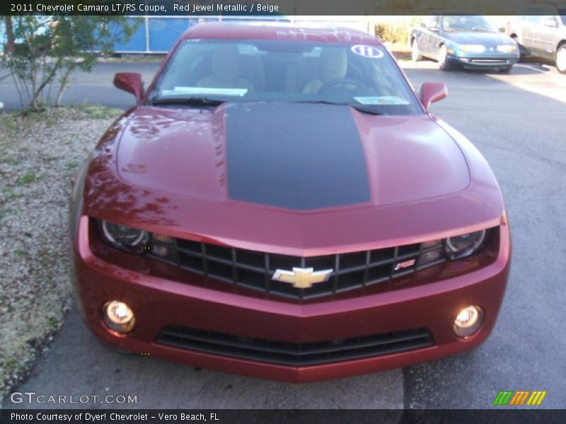 Red Jewel Metallic / Beige 2011 Chevrolet Camaro LT/RS Coupe