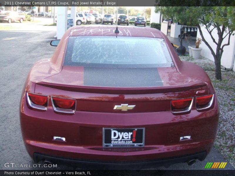 Red Jewel Metallic / Beige 2011 Chevrolet Camaro LT/RS Coupe