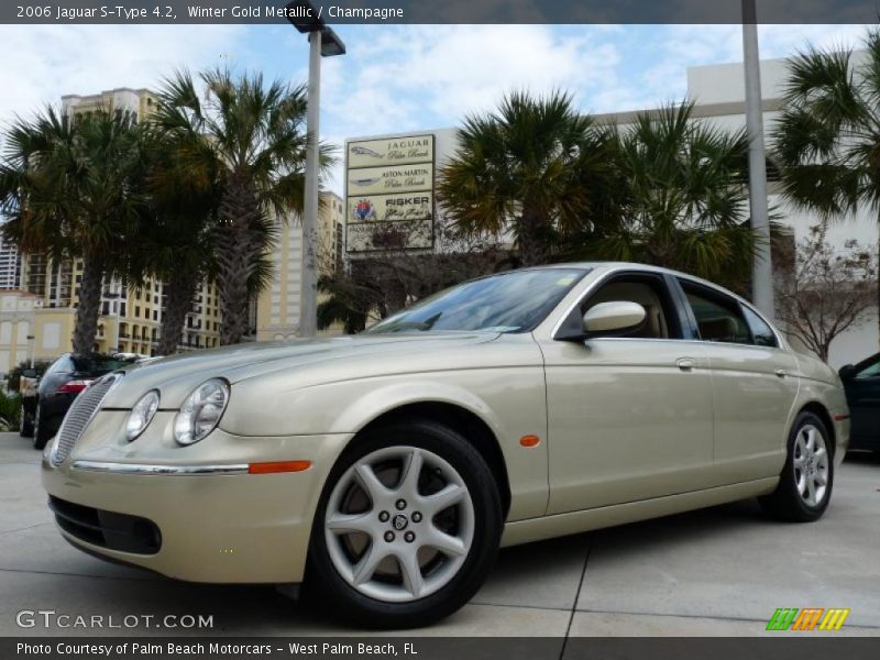 Winter Gold Metallic / Champagne 2006 Jaguar S-Type 4.2