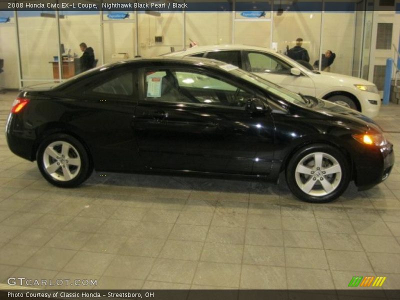Nighthawk Black Pearl / Black 2008 Honda Civic EX-L Coupe