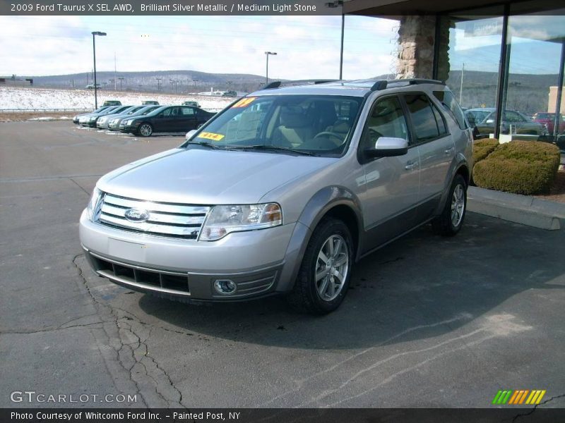 Brilliant Silver Metallic / Medium Light Stone 2009 Ford Taurus X SEL AWD
