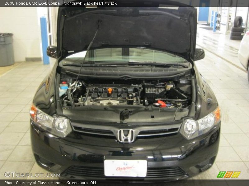 Nighthawk Black Pearl / Black 2008 Honda Civic EX-L Coupe