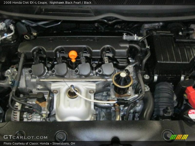 Nighthawk Black Pearl / Black 2008 Honda Civic EX-L Coupe