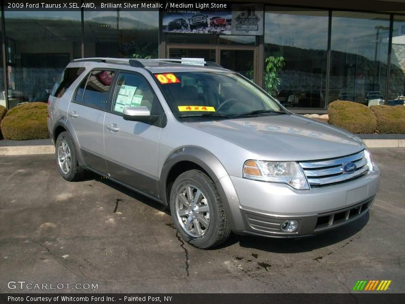 Brilliant Silver Metallic / Medium Light Stone 2009 Ford Taurus X SEL AWD