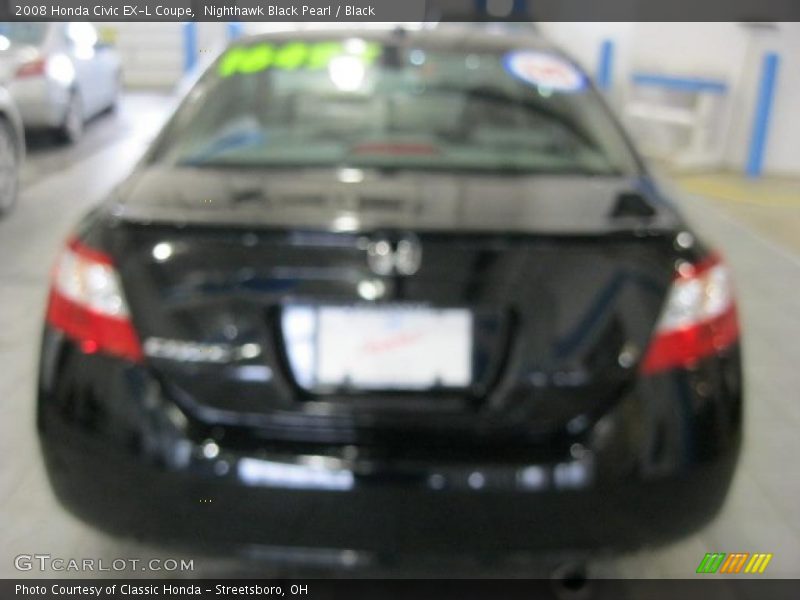 Nighthawk Black Pearl / Black 2008 Honda Civic EX-L Coupe