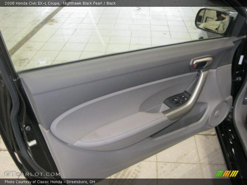 Nighthawk Black Pearl / Black 2008 Honda Civic EX-L Coupe