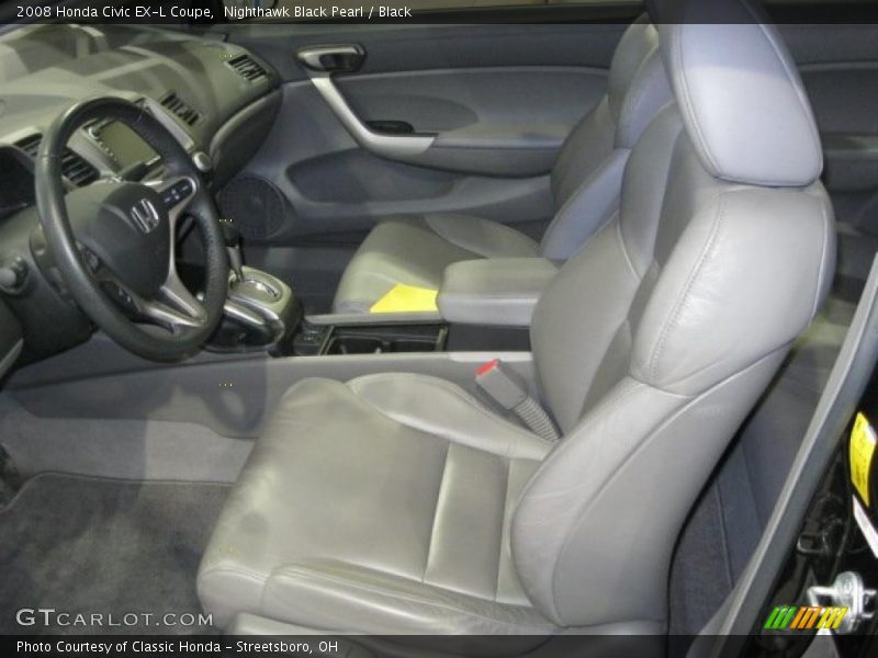 Nighthawk Black Pearl / Black 2008 Honda Civic EX-L Coupe