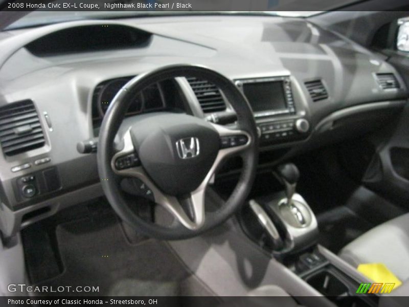 Nighthawk Black Pearl / Black 2008 Honda Civic EX-L Coupe