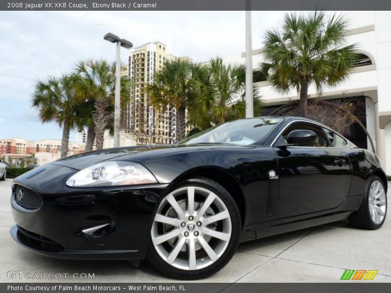 Ebony Black / Caramel 2008 Jaguar XK XK8 Coupe