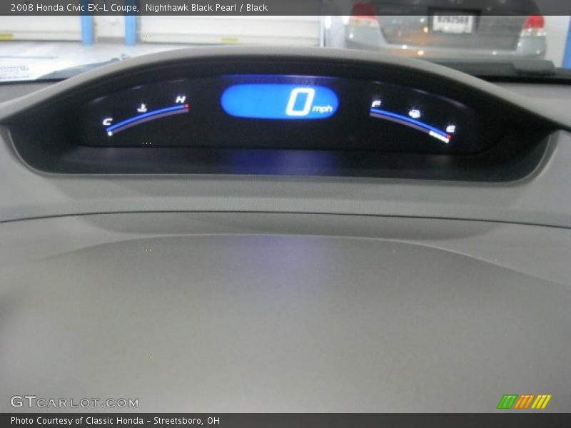 Nighthawk Black Pearl / Black 2008 Honda Civic EX-L Coupe