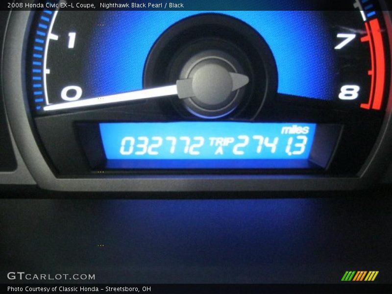 Nighthawk Black Pearl / Black 2008 Honda Civic EX-L Coupe